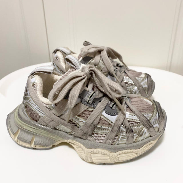 Lace-up model made old shoes for kids 4 colors