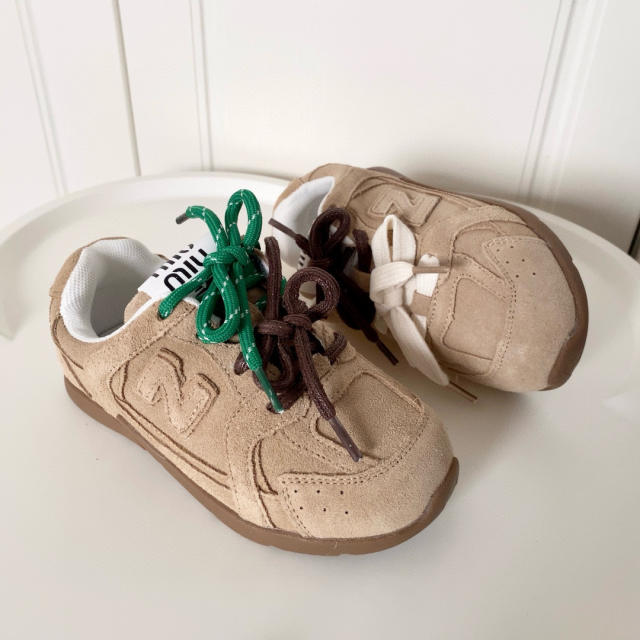 Anti-fur lace-up co-branded Sneakers for Kids 6 colors