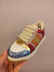 Canvas Leather Patchwork Colorblock Casual Shoes for Kids 9 colors