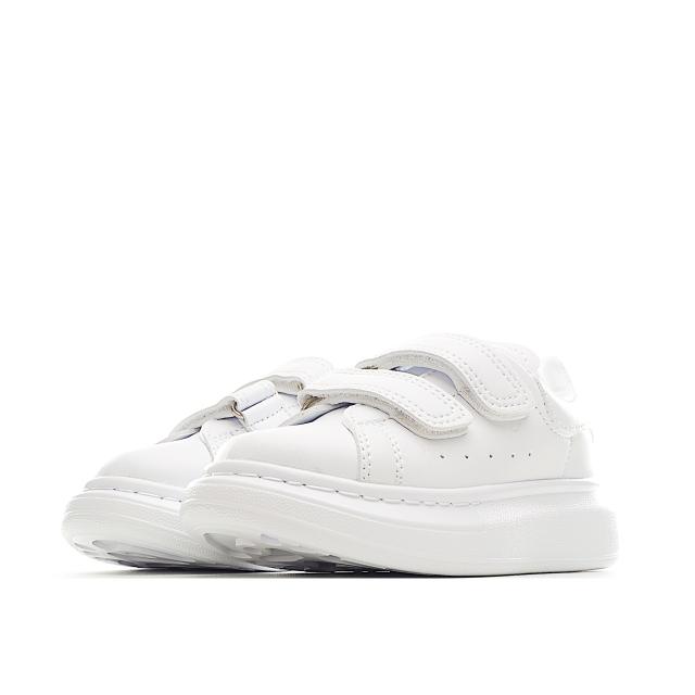 Velcro fashion low-top white shoes for Kids 8 colors