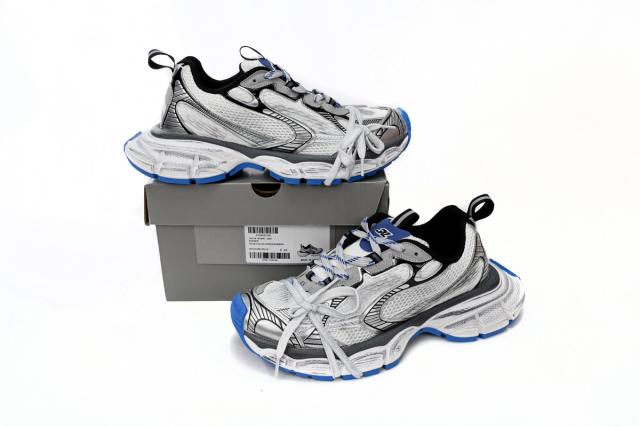 B 3XL Sneaker in Black And White Blue 734734W3RB70226
