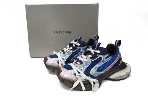B 3XL Sneaker in Silver Red and Blue 542229W1RB50513