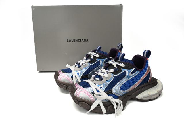 B 3XL Sneaker in Silver Red and Blue 542229W1RB50513