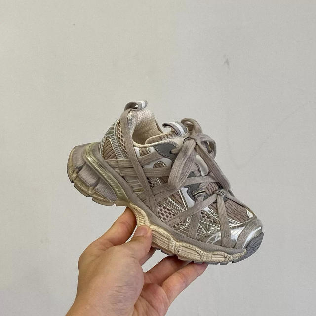 Lace-up model made old shoes for kids 4 colors