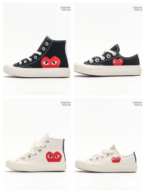 Lace-Up Love high/low Canvas Top board shoes for kids 4 colors