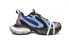 B 3XL Sneaker in Silver Red and Blue 542229W1RB50513