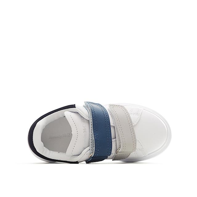 Velcro fashion low-top white shoes for Kids 8 colors