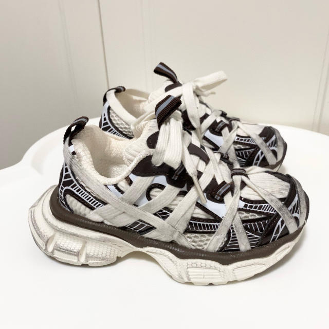Lace-up model made old shoes for kids 4 colors