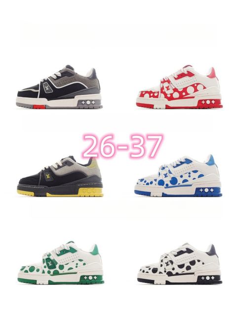 Polka Dot/Rhinestone Colorblocking board shoes for kids 6 colors