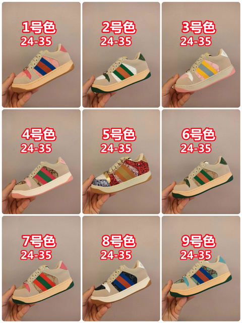 Canvas Leather Patchwork Colorblock Casual Shoes for Kids 9 colors