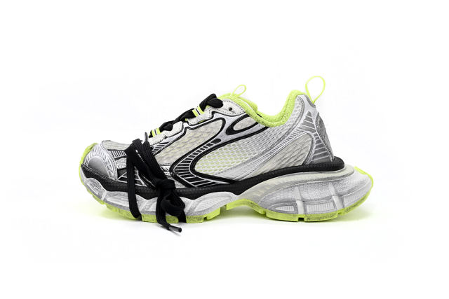 B 3XL Sneaker in Black And White Yellow 734734W3XL69031