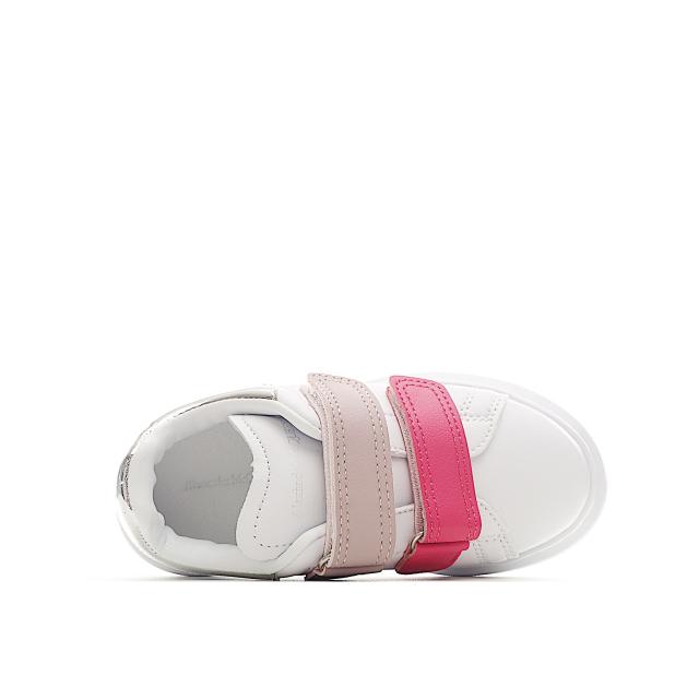 Velcro fashion low-top white shoes for Kids 8 colors