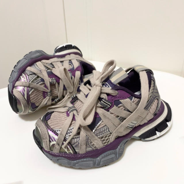 Lace-up model made old shoes for kids 4 colors