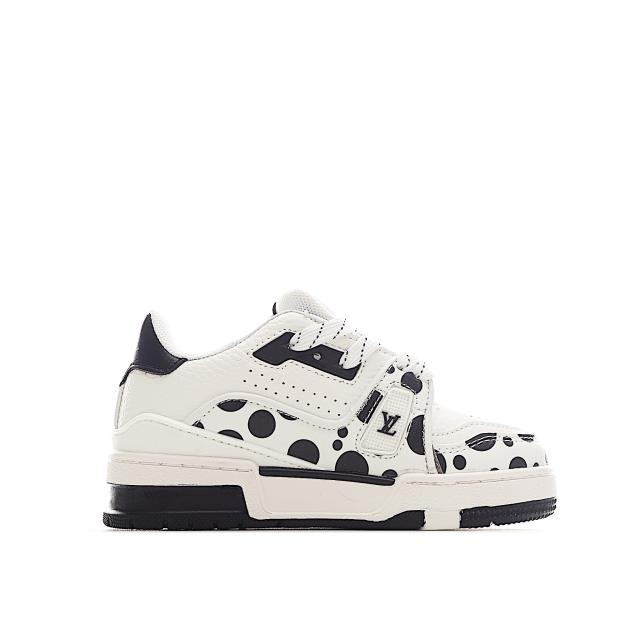 Polka Dot/Rhinestone Colorblocking board shoes for kids 6 colors