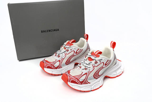 B 3XL Sneaker in White Red 734734W3XL29060