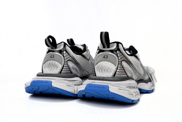 B 3XL Sneaker in Black And White Blue 734734W3RB70226