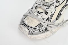 B 3XL Sneaker in Silver Rice White Black 542229W1RB50352