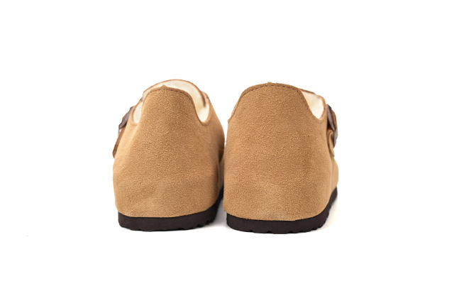 Bs London Shearling Sandals Tea 1014962