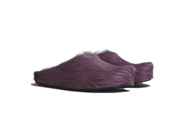 M@rni Long-hair Calfskin Fussbett Sabot Purple SBM@rniS004601P412200C68