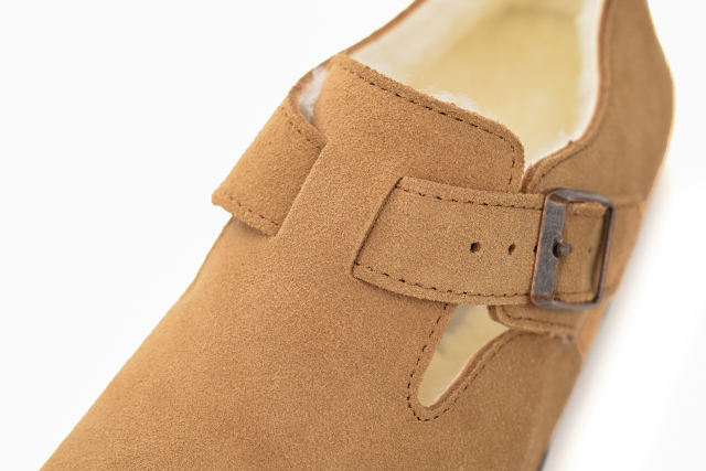 Bs London Shearling Sandals Tea 1014962