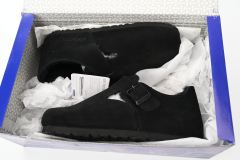 Bs London Shearling Suede Leather Black 1014960