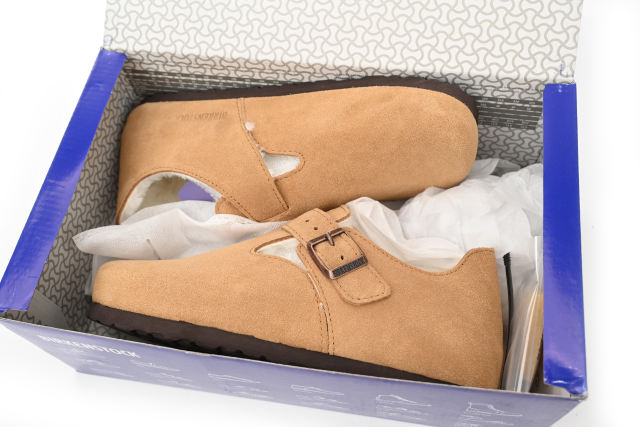 Bs London Shearling Sandals Tea 1014962