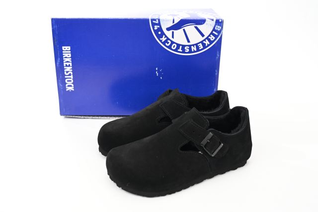 Bs London Shearling Suede Leather Black 1014960