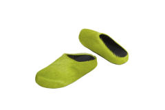 M@rni Long-hair Calfskin Fussbett Sabot Green SBM@rniR000600P412200V07
