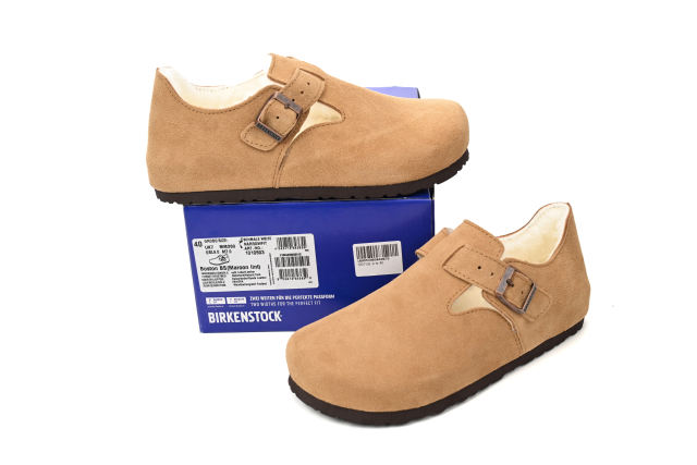 Bs London Shearling Sandals Tea 1014962