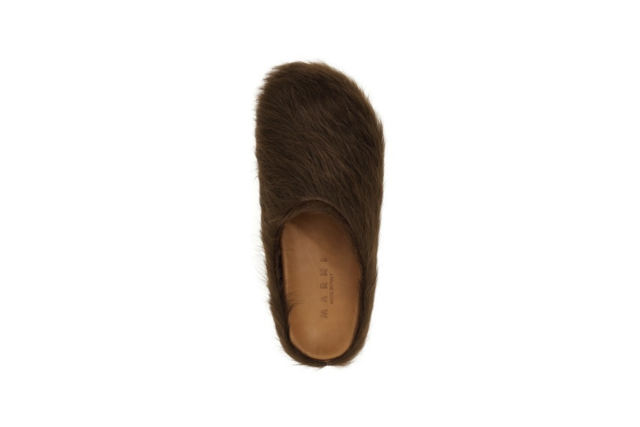 M@rni Long-hair Calfskin Fussbett Sabot Brown SBM@rniS004601P412200M@rni37
