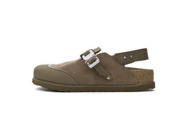 D  by Birkenst0ck Mule Tokio Khaki Nubuck Calfskin 3SA116ZSD_H620