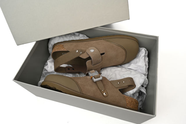 D  by Birkenst0ck Mule Tokio Khaki Nubuck Calfskin 3SA116ZSD_H620