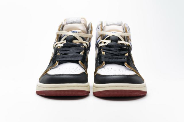 [plus size shoes]Air @j1 Retro High Union Los Angeles Black Toe BV1300-106