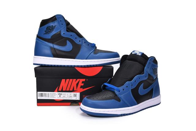[plus size shoes]@j1 Retro High OG Dark Marina Blue 555088-404