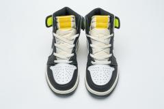 [plus size shoes]Air @j1 Retro High White Black Volt University Gold 555088-118