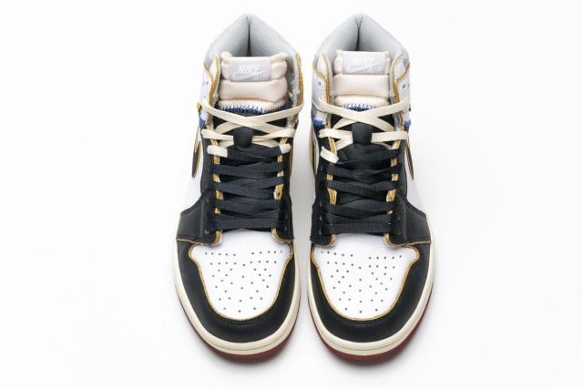 [plus size shoes]Air @j1 Retro High Union Los Angeles Black Toe BV1300-106