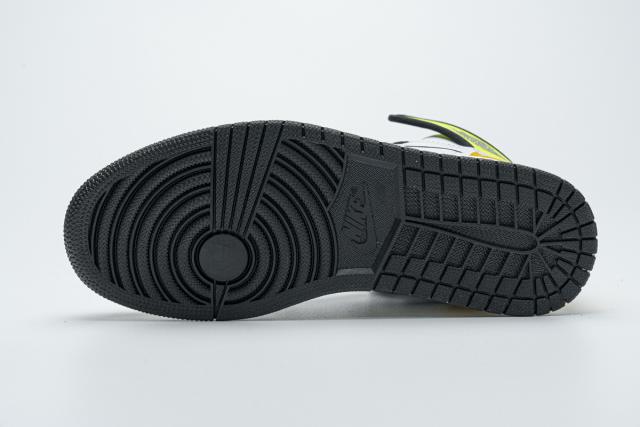 [plus size shoes]Air @j1 Retro High White Black Volt University Gold 555088-118