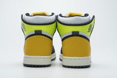 [plus size shoes]Air @j1 Retro High White Black Volt University Gold 555088-118