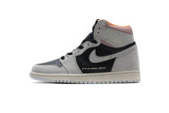 [plus size shoes]Air @j1 Retro High Neutral Grey Hyper Crimson 555088-018