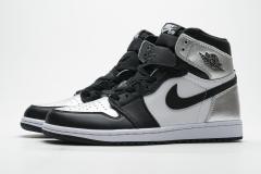 ［plus-size shoes]Air @j1 Retro High Silver Toe CD0461-001
