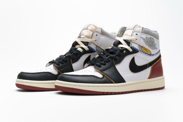 [plus size shoes]Air @j1 Retro High Union Los Angeles Black Toe BV1300-106