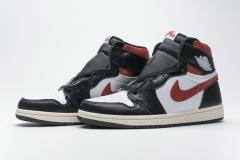 [plus size shoes]Air @j1 Retro High Black Gym Red 555088-061