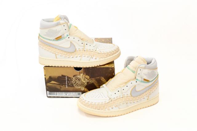 [plus size shoes]@j1 Retro High OG SP Union LA Bephie's Beauty Supply Woven FD2565-100