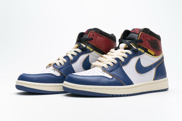 [plus-size shoes]Air @j1 Retro High Union Los Angeles Blue Toe BV1300-146