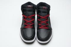 [plus size shoes]Air @j1 Retro High Black Satin Gym Red 555088-060