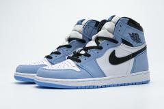 [plus-size shoes]Air @j1 Retro High White University Blue Black 555088-134