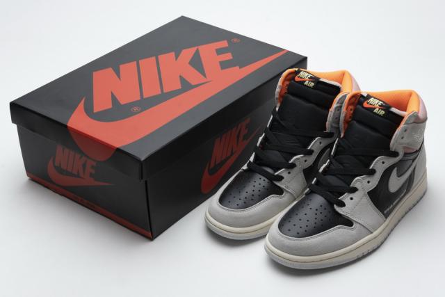 [plus size shoes]Air @j1 Retro High Neutral Grey Hyper Crimson 555088-018