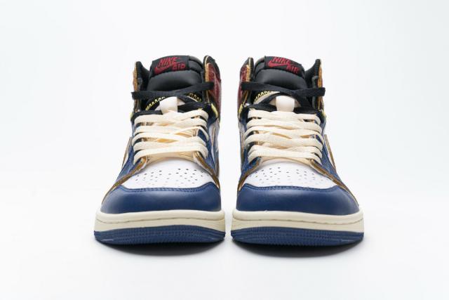 [plus-size shoes]Air @j1 Retro High Union Los Angeles Blue Toe BV1300-146