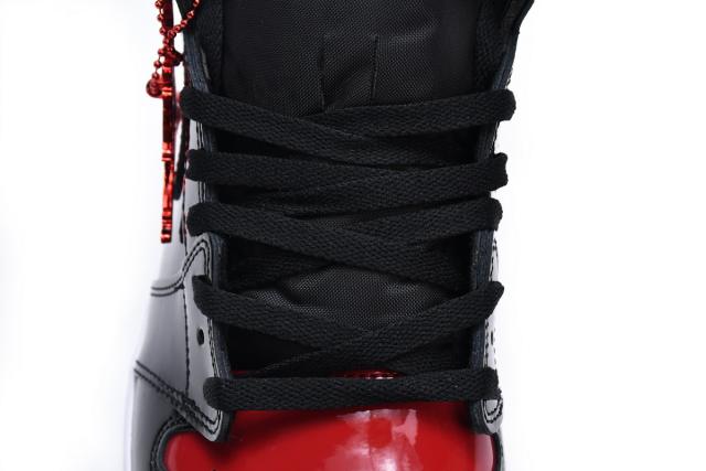 [plus size shoes]Air @j1 Retro High OG Bred Patent 555088-063