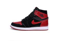 [plus size shoes]Air @j1 Retro High OG Bred Patent 555088-063